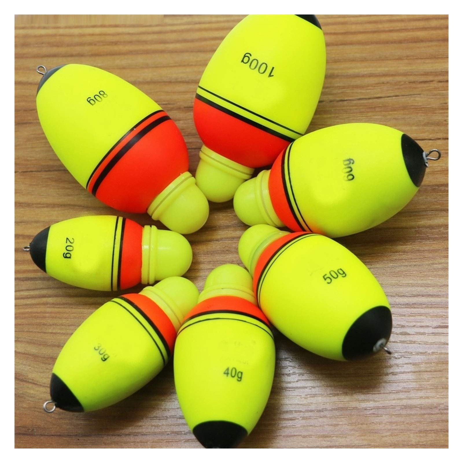 DunMuan 5pcs Double Optique D'échange De Nuit LED électronique Mer Lumineux Flotteur De Pêche Tireur Drift Rod Stopper Flotteurs Lumière Pesca DunMuan ( Color : 100g