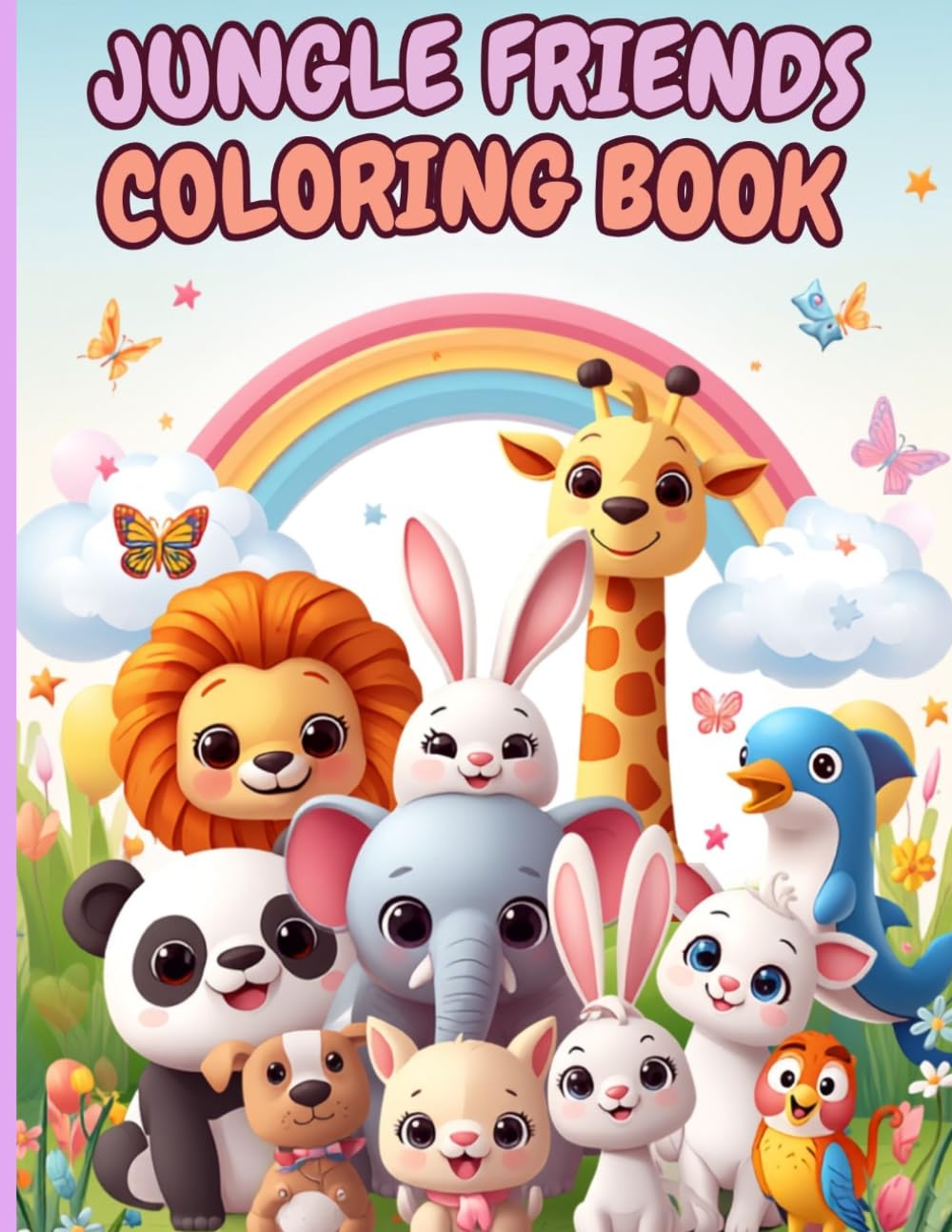 JUNGLE FRIENDS: COLORING BOOK (Children's Books & Coloring Books)