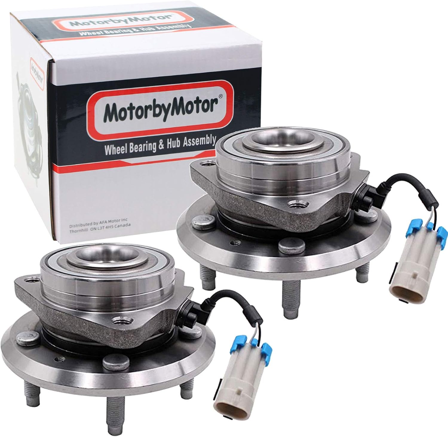 MotorbyMotor 513276 Front Heavy Duty Wheel Bearing Assembly with 5 Lugs Fits for Chevy Equinox Captiva Sport, Pontiac Torrent, Suzuki Vue XL-7 Wheel Bearing and Hub Assembly (All Models, w/ABS)-2PK