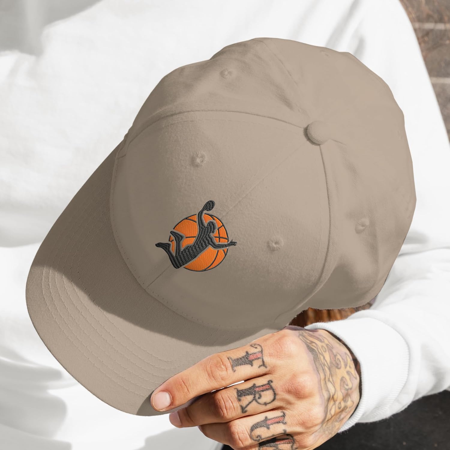 Custom Embroidered Basketball Cap, Personalized Basketball Gifts for Men, Stylish Hat for Basketball Lovers, Sports Fan Cap