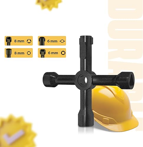 Miniatura 3 de Llave de medidor de agua, 2 piezas, herramienta de cierre de agua de acero, incluye llave de medidor de agua de 16 pulgadas y 1 llave negra para uso