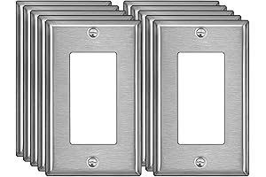 BESTTEN Decorator Metal Wall Plate with Protective Film