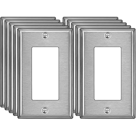 BESTTEN Decorator Metal Wall Plate with Protective Film