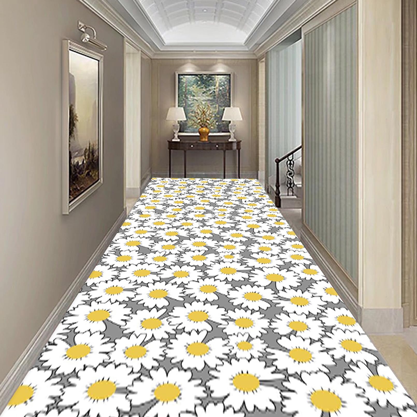 Tapis de couloir extra long 0.8m x 2m lavable pour cuisine et chambre