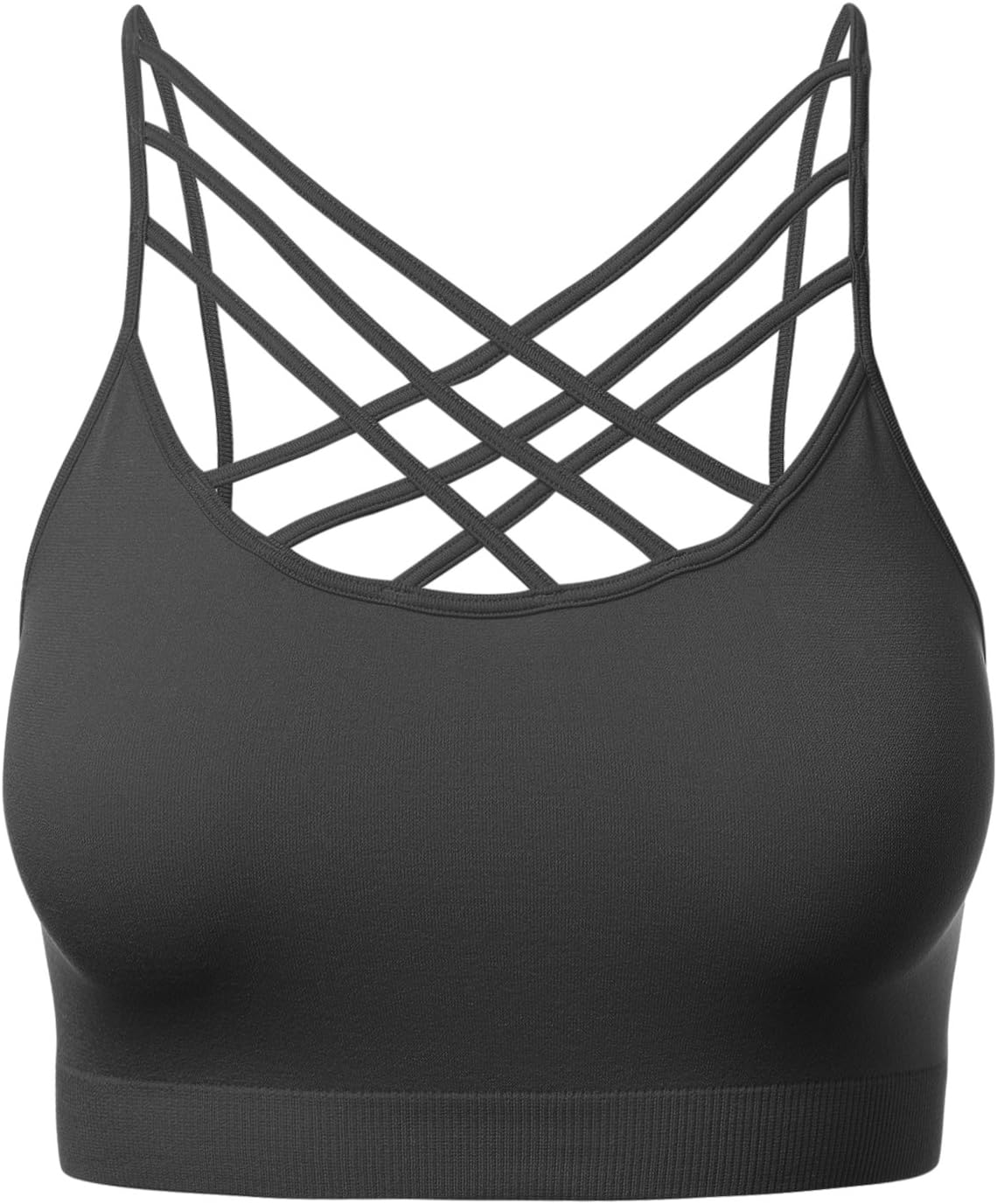 Women's Novelty Bras Seamless Triple Criss-Cross Front Bralette Sports Bra