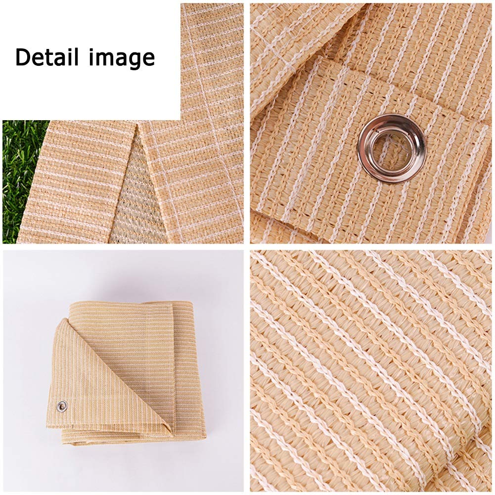 XBTGS Baldacchino di protezione solare per pergola da esterno, 0,8 x 9 m, tessuto impermeabile con occhielli, ideale per soluzioni ombreggianti da giardino e patio, beige, 1 x 4 m, beige, 1 x 4 m