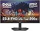 Dell SE2425HG 23.8インチ ゲーミングモニター(3年保証/FHD/Fast IPS,非光沢/DP1.4x1,HDMIx2,/FreeSync Premium/sRGB 99%/傾き/1ms,200Hz)