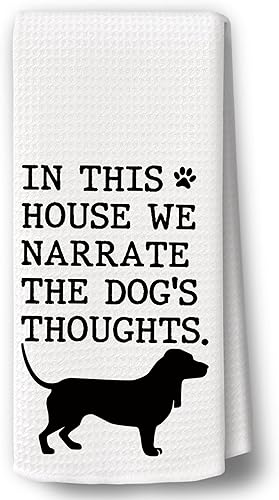 Miniatura 17 de Chinoiserie - Juego de 2 toallas de cocina para perros, toallas de cocina retro con perro salchicha salchicha, toallas de cocina para perros azules