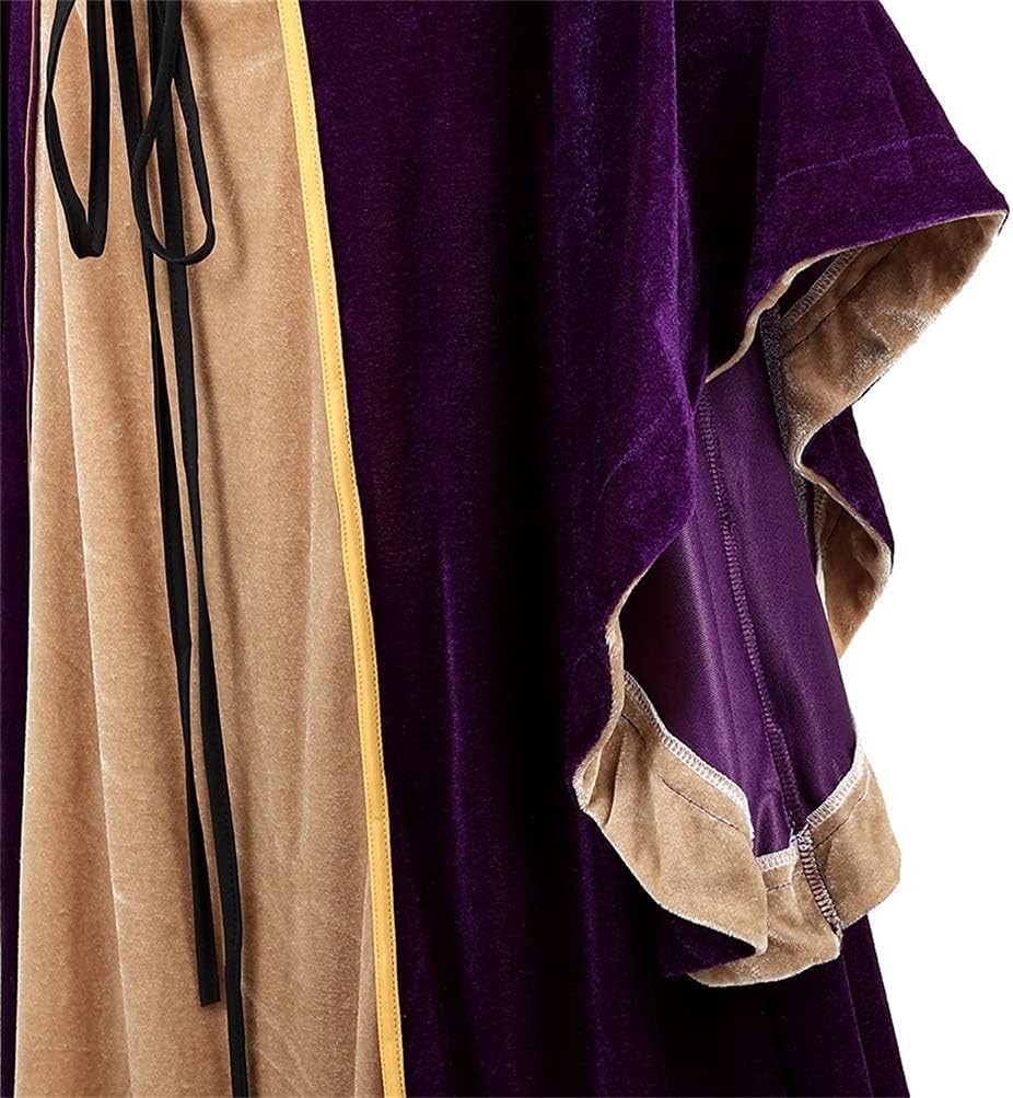 frawirshau Renaissance Costume Women Medieval Dress Velvet Queen Dresses - Image 5