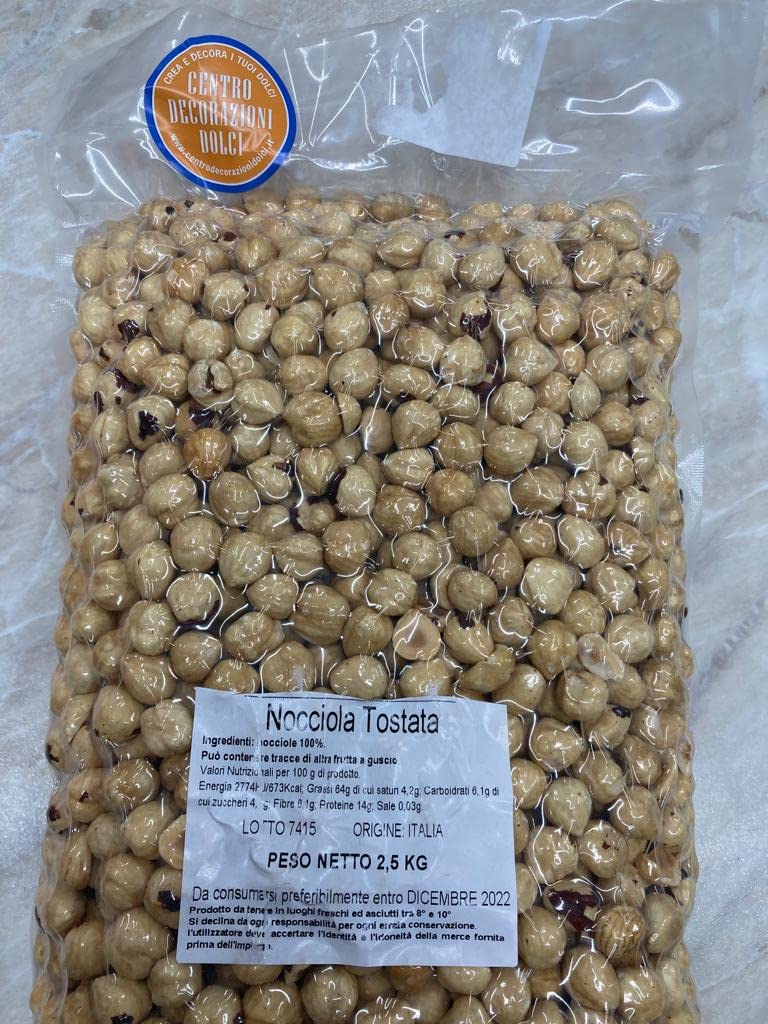 Nocciole intere tostate kg. 2,5 origine Italia -Centro Decorazioni Dolci-