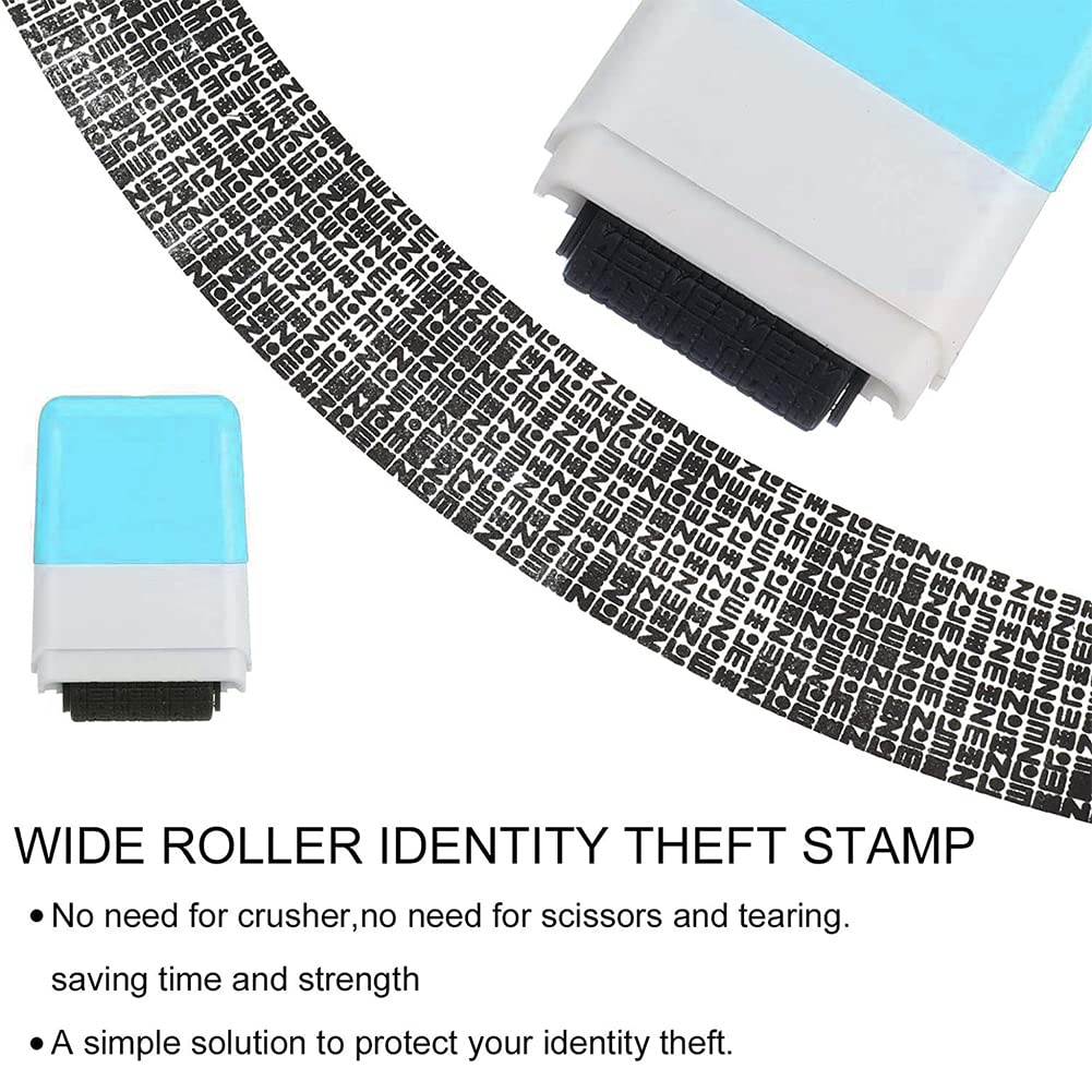 Tampon Rouleau Confidentiel - Masque Vos Infos Personnelles Sur Enveloppes Et Documents - Avec Encre Rechargeable - 5