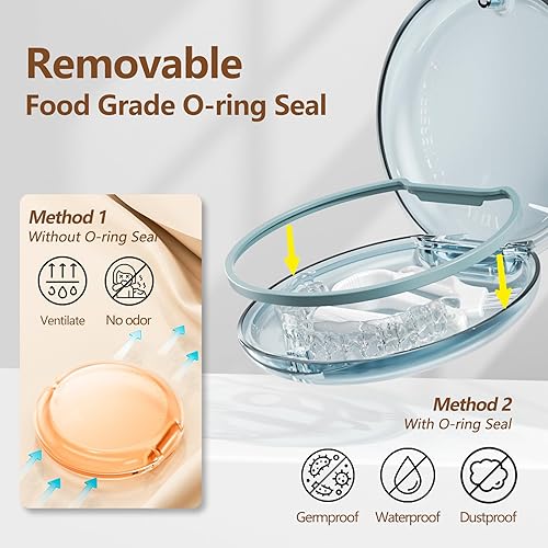 Miniatura 6 de Estuche de retención, funda de protección nocturna de dientes grande, funda de alineador delgado para adolescentes, adultos, funda portátil