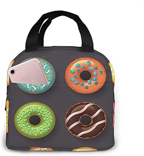 OMQFEW Borsa Termica Pranzo, Porta Pranzo Termico, Borsa Termica Piccola, Borsetta Porta Pranzo Termica, Borsa Pasto, Borsa Portapranzo per Lavoro Picnic Torta Alimento Ciambella Dessert