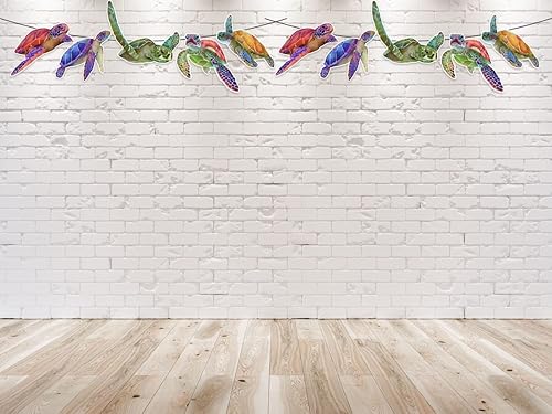 Miniatura 3 de Cartel de cumpleaños de tortuga bonitas decoraciones de fiesta de tortuga marina para baby shower, cumpleaños de niños, celebraciones temáticas bajo