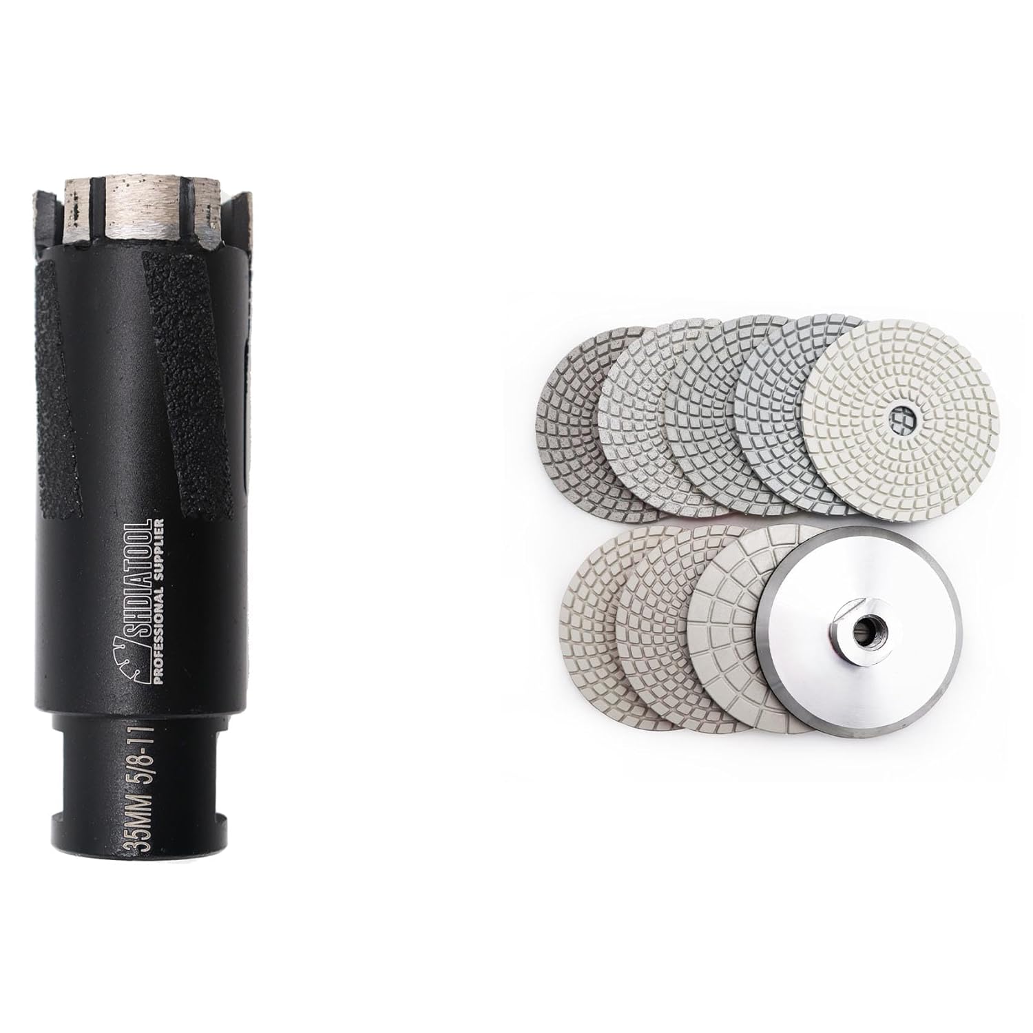 SHDIATOOL Diamond Core Drill Bits 1-3/8 Inch for Hard Stone Concrete Marble Granite Brick Laser Welded Dry or Wet Hole Saws 35mm