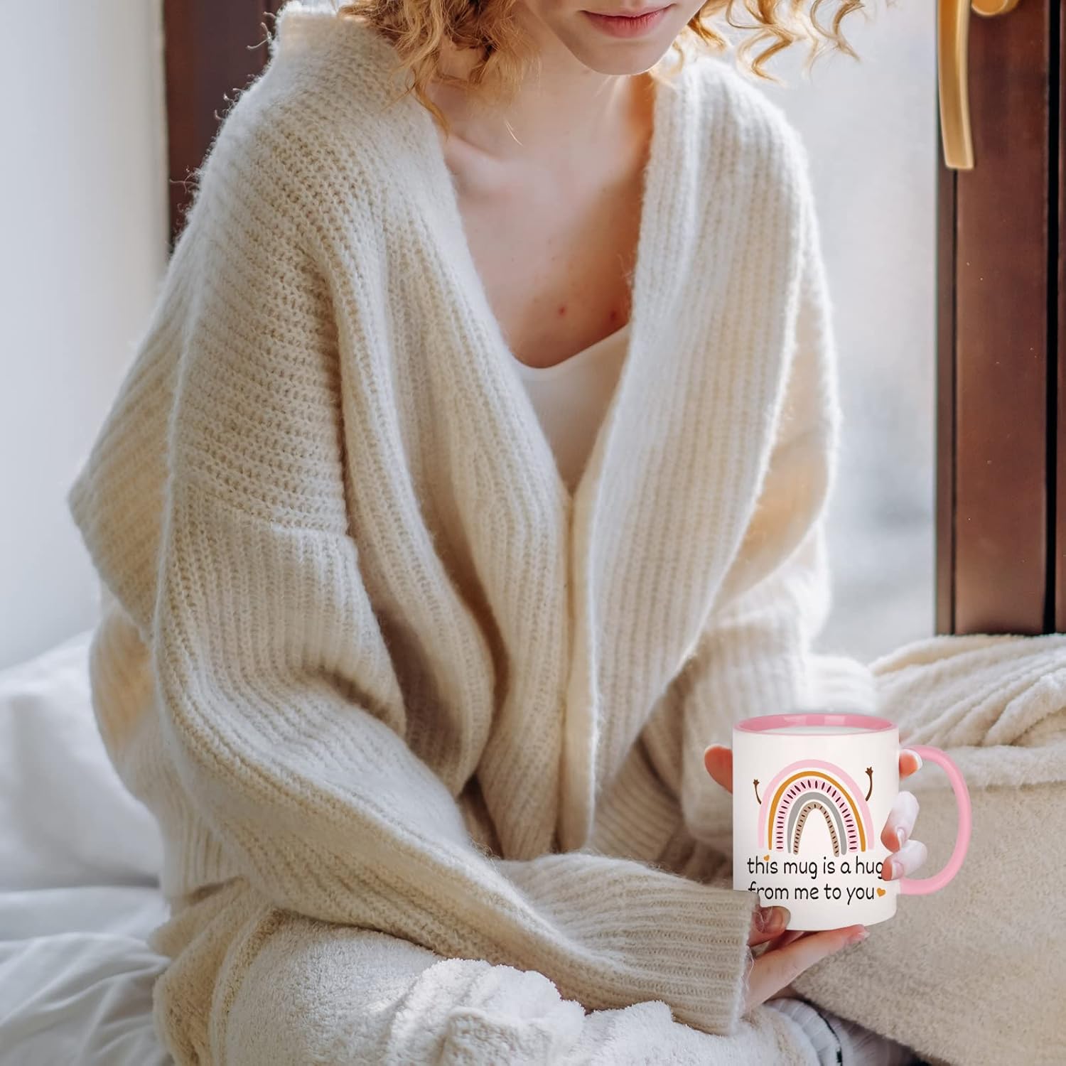 Cabtnca Friendship Hug Mug - This Mug Is A Hug From Me To You - Encouragement Inspirational Gift for Women, Best Friend, Mom, Coworker - Birthday, Mother's Day, Christmas - 11Oz - Image 4