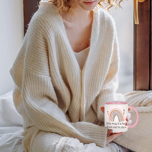 Miniatura 4 de Cabtnca Regalos de amistad, regalo para mejor amiga, esta taza es un abrazo de mí a ti, regalos inspiradores de aliento para mujeres, cumpleaños,