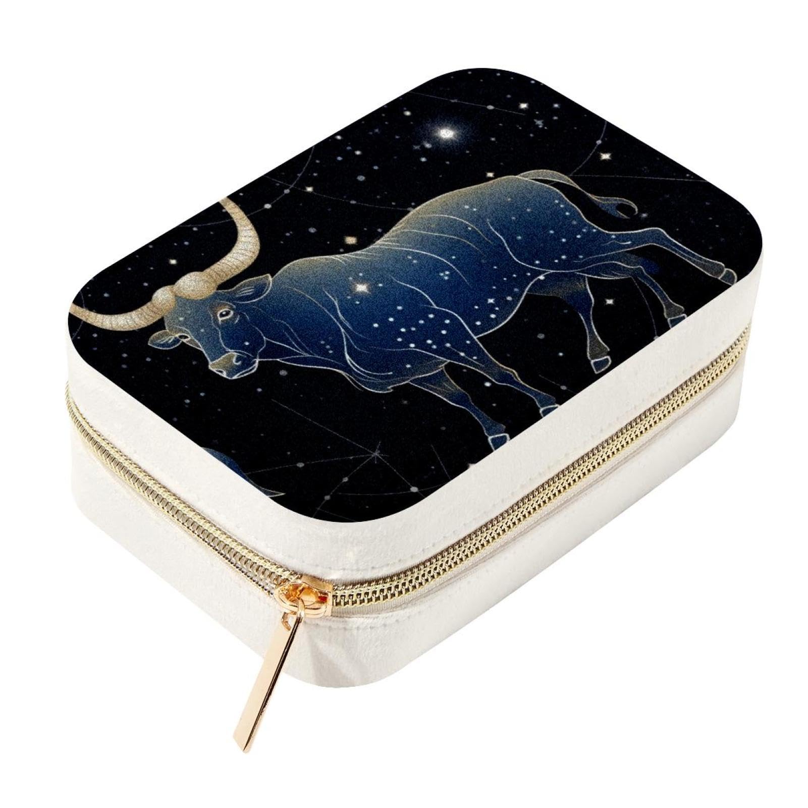 Boîte à bijoux de voyage velours Constellation du Taureau, le cadeau d'anniversaire idéal pour elle