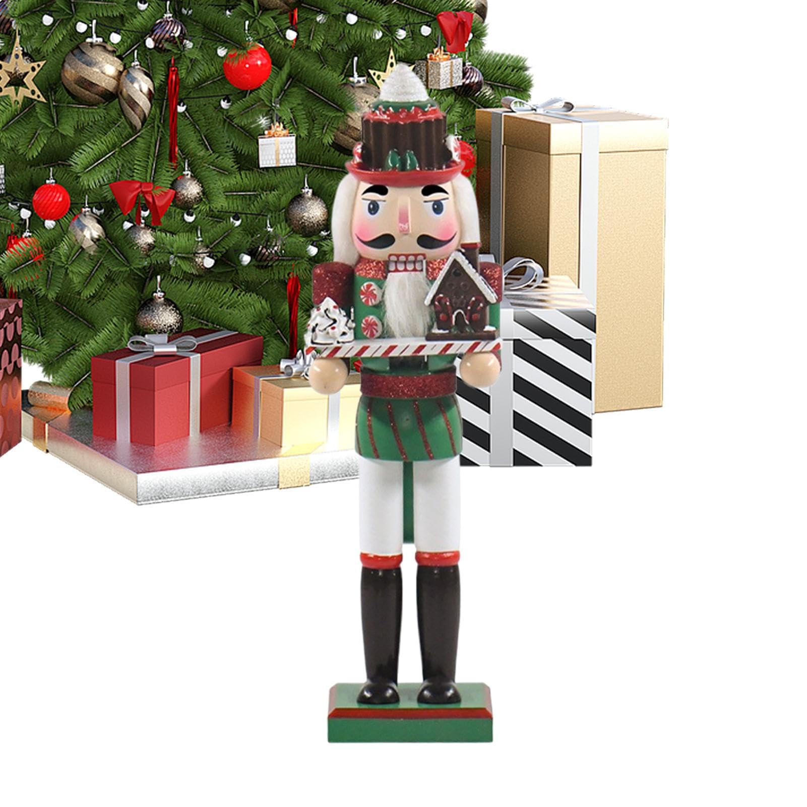 Figurine Casse-noisette en bois de collection haut de gamme de 36 cm