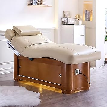 Massage Table - Electric Massage Table with One-Button Lifting System,Spa Facial Bed with Heating and Hidden Storage for Beauty Salon