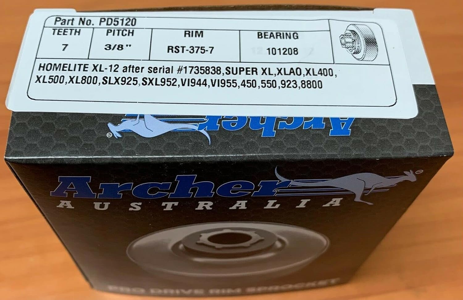 Archer Homelite Chainsaw Drum & Rim Sprocket 3/8" 7th XL12, Super XL, XL AUTO, VI944