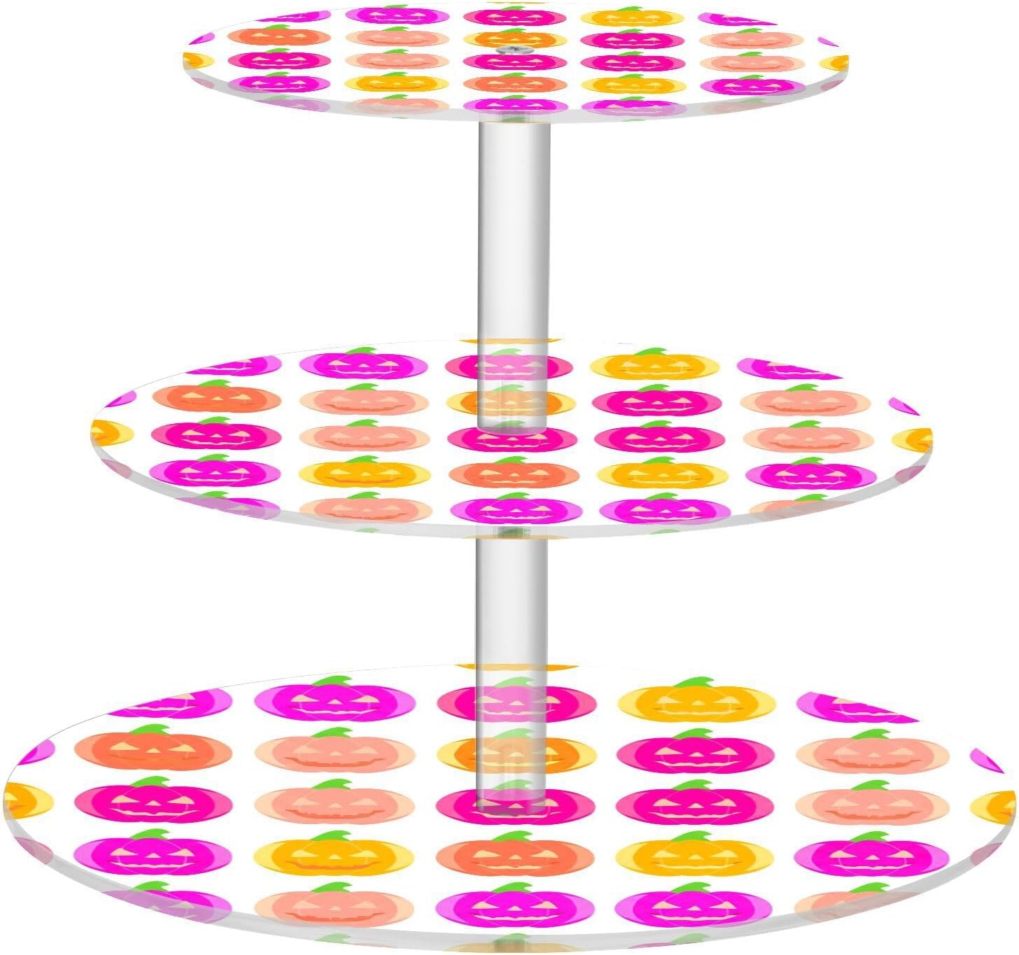 Pumpkin Halloween 3 Tier Acrylic Cupcake Stand, Cupcake Stand for 34 Cupcakes for Weddings,Christmas,Holidays,Parties,Birthday,Printed Cupcake Tower 23300432