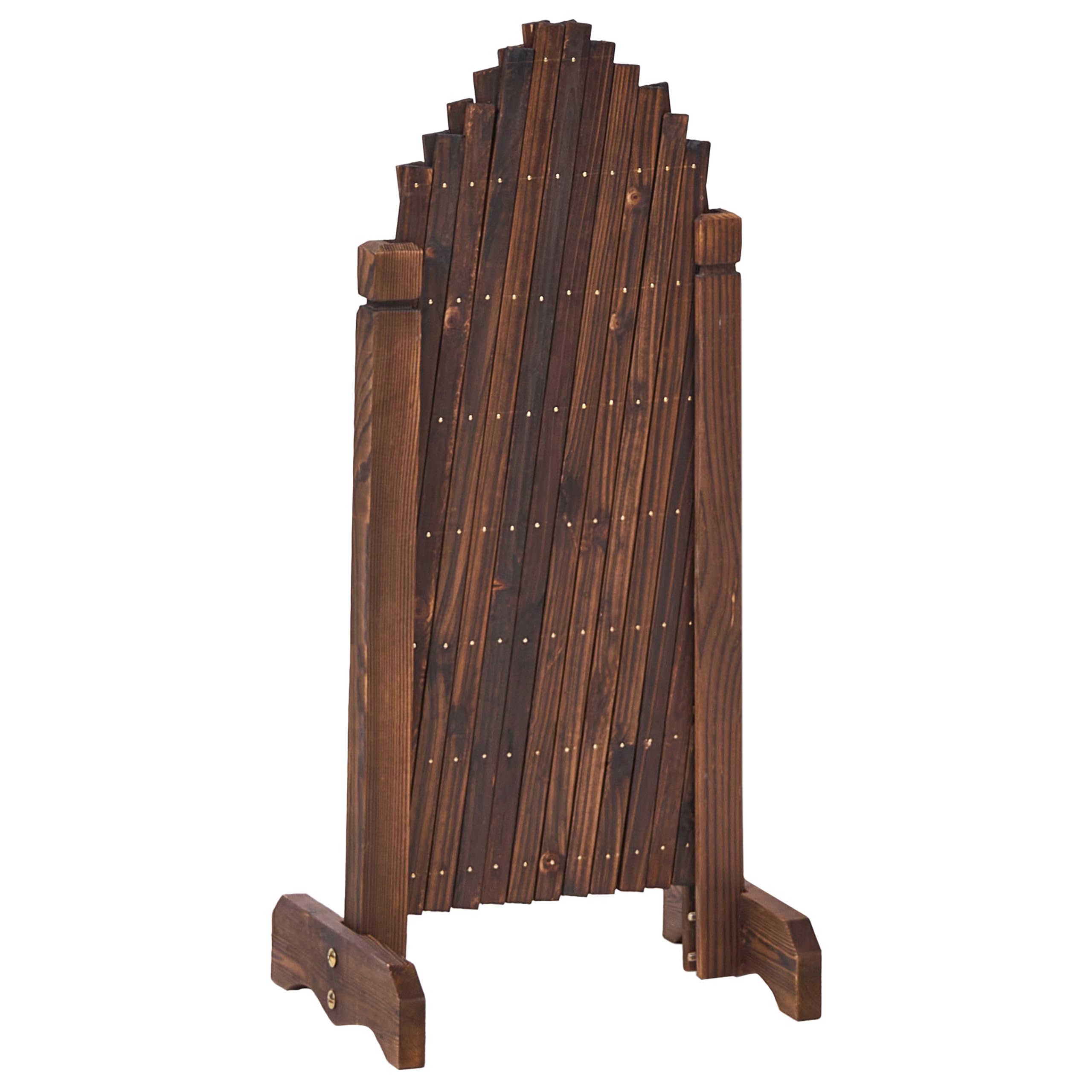 Celosía de jardín Enrejado Extensible y Plegable 122 x 70 cm Madera de Abeto marrón Oscuro Pavarolo