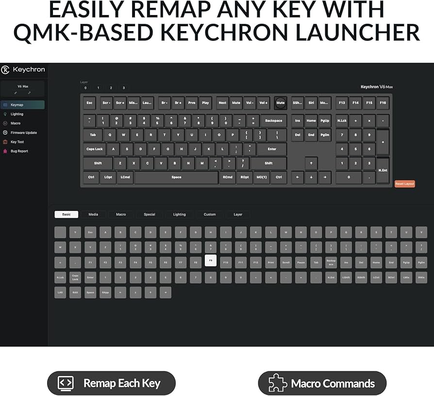 Amazon.com: Keychron V6 Max Wireless Custom Mechanical Keyboard