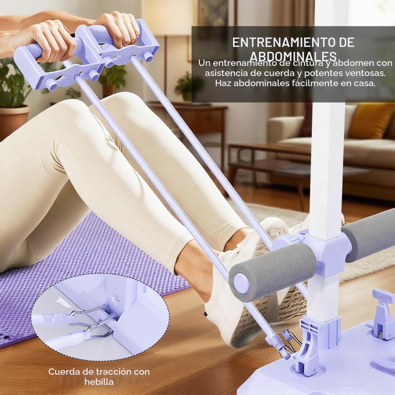 Tabla Pilates Reformer, 6 En 1 Ejercitador Suelo Pélvico Máquina Esquí Tabla Entrenamiento Multifuncional Deslizamiento Pilates con Bandas Resistencia Soporte para Teléfono Móvil Entrenador Abdominal