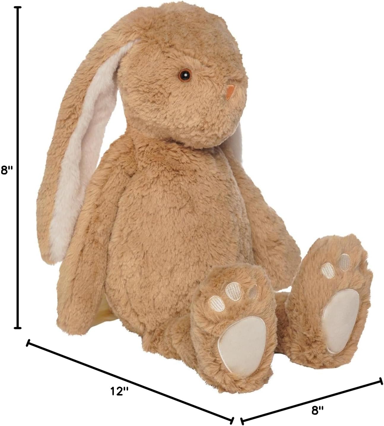 Manhattan Toy Willow The Coffee & Beige Snuggle Bunnies 12" Stuffed Animal with Embroidered Accents - Image 8