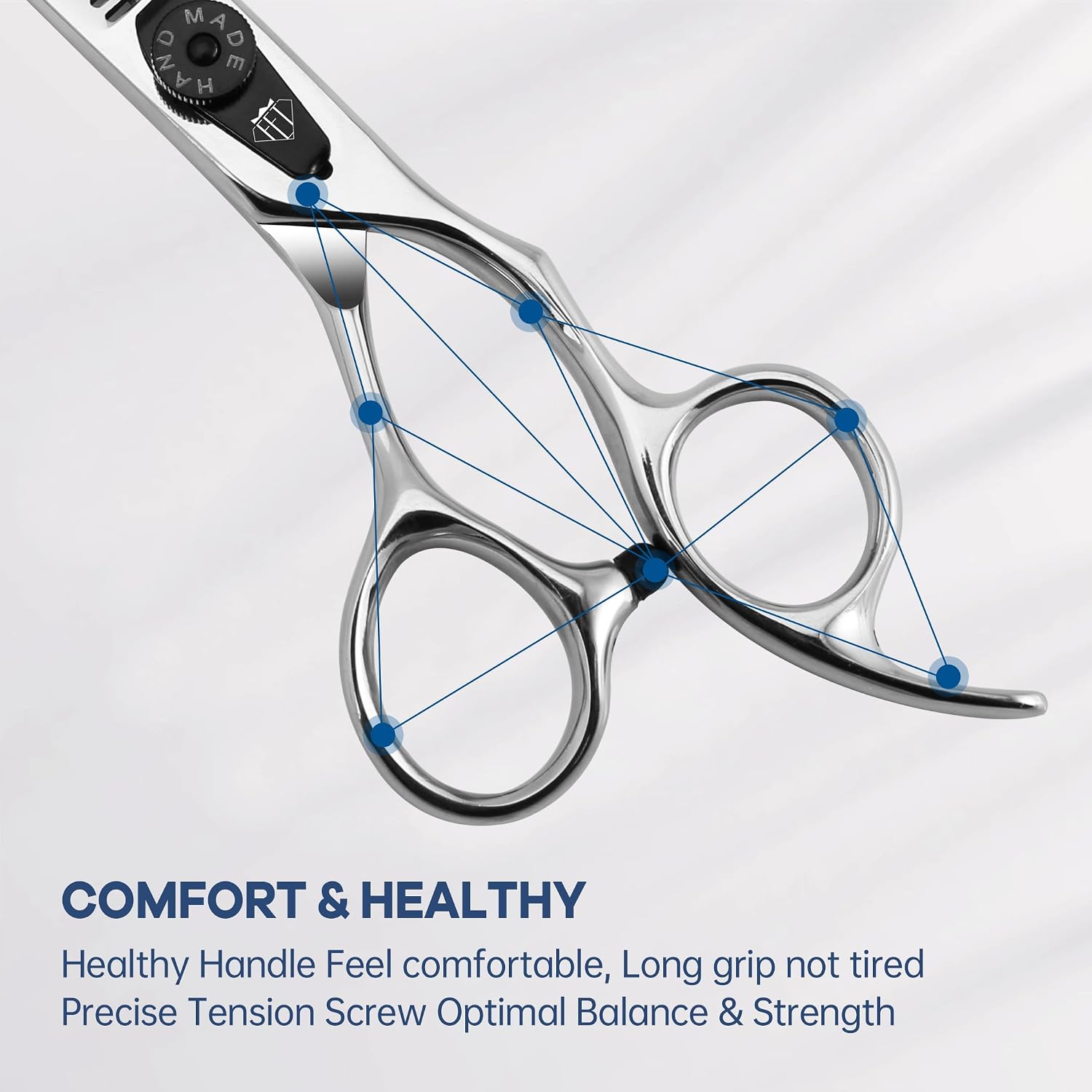 Professional Hair Cutting Scissors, 6.0 inch, Suitable for All Hair Types (Thinner)