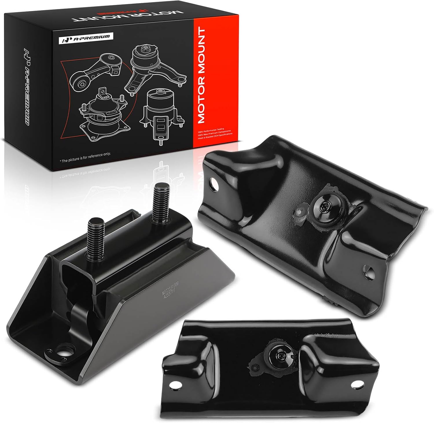 A-Premium 3PCS Engine Motor Mount and Transmission Mount Kit Compatible with Ford F-150 F150, F-250 F250, F-350 F350, Bronco, 1987-1993, 5.0L 5.8L