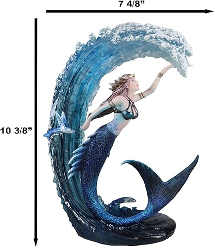 Miniatura 3 de Ebros Gift Anne Stokes Fantasía Arte Agua Elemental Sirena Surf Las olas Aqua Spirit Magic Water Bender Coleccionista Figura Guerrero Avatar