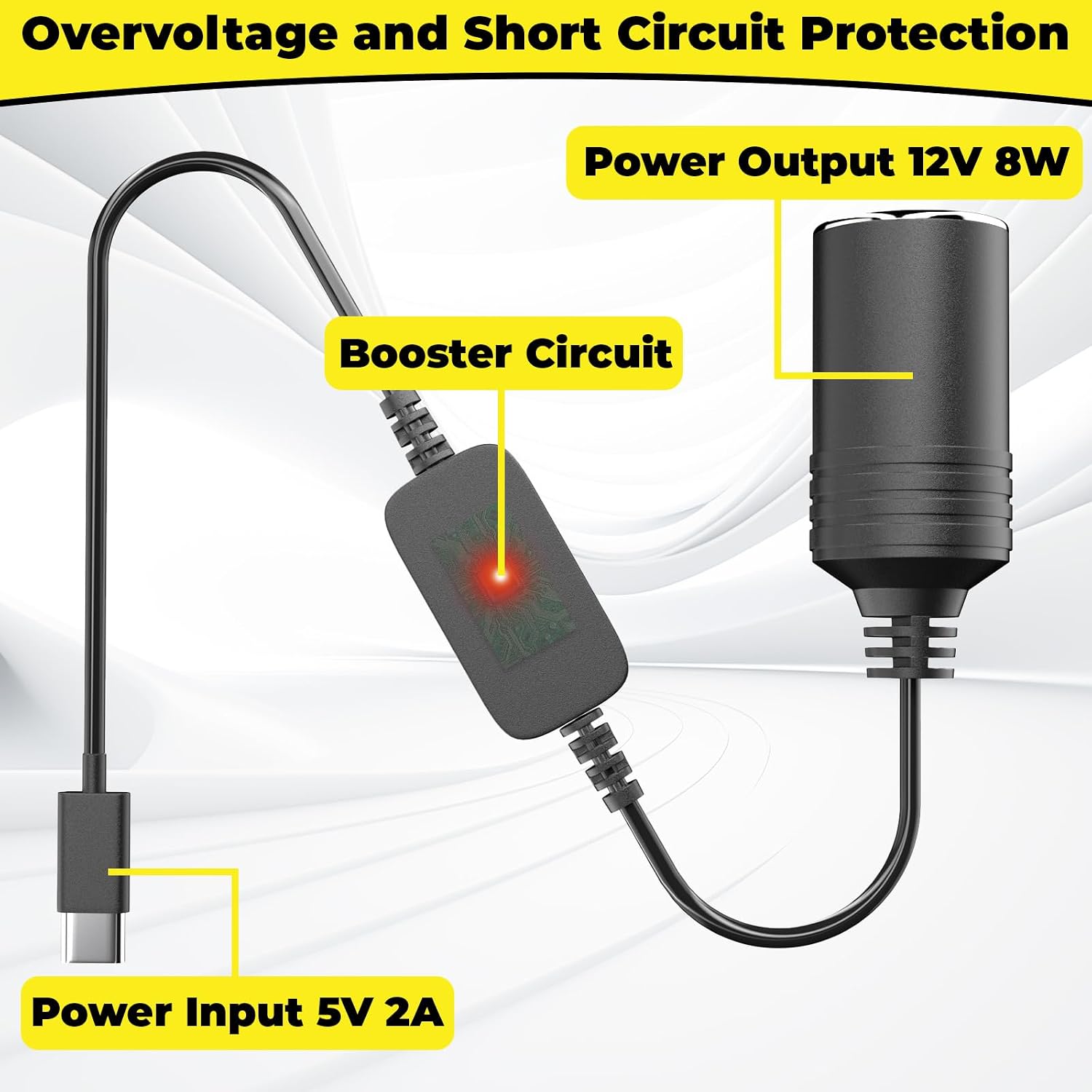 BFXM USB to Cigarette Lighter Adapter 12v, USB to 12v Adapter image 5