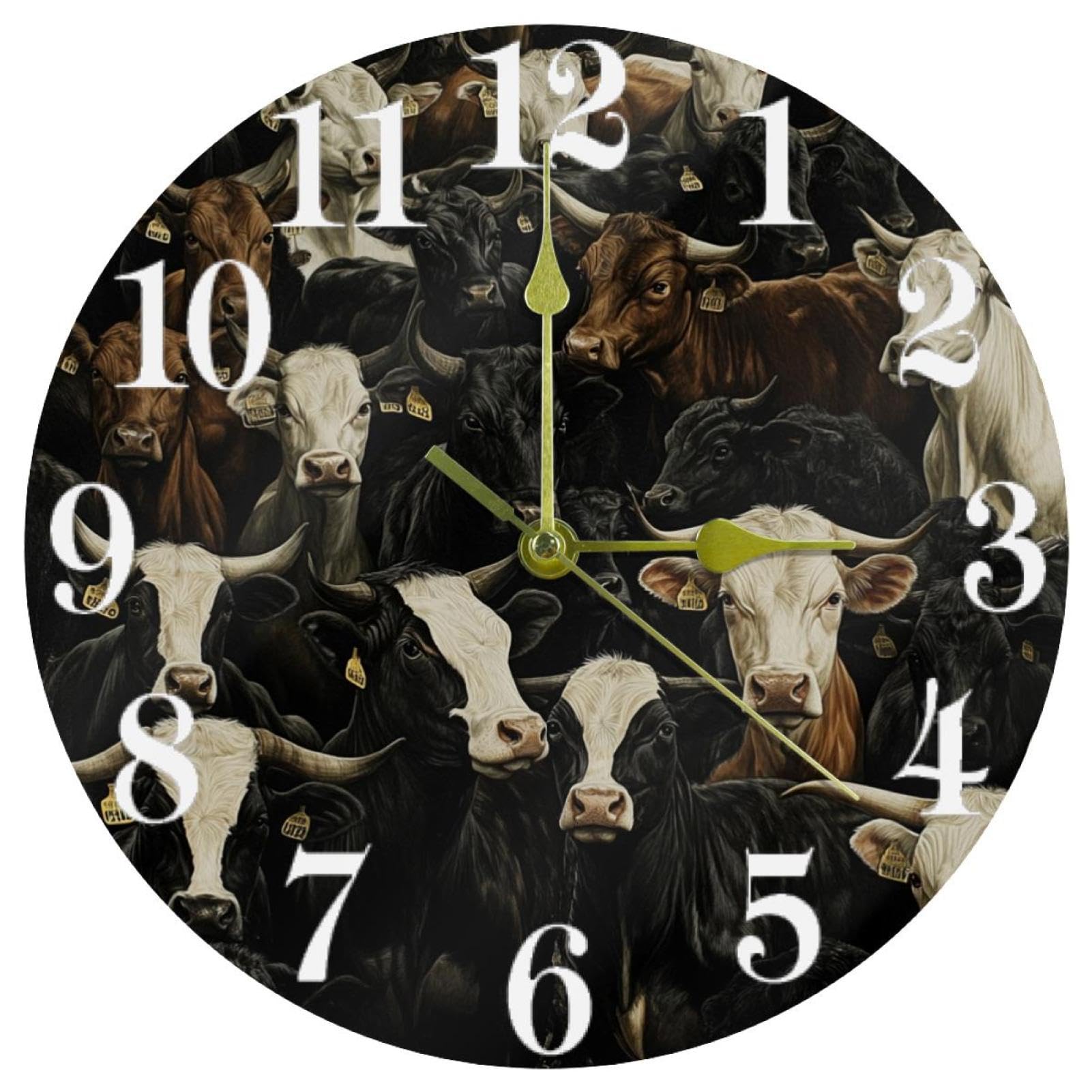 Horloge murale ronde silencieuse pour retrouver le sommeil et la concentration au bureau