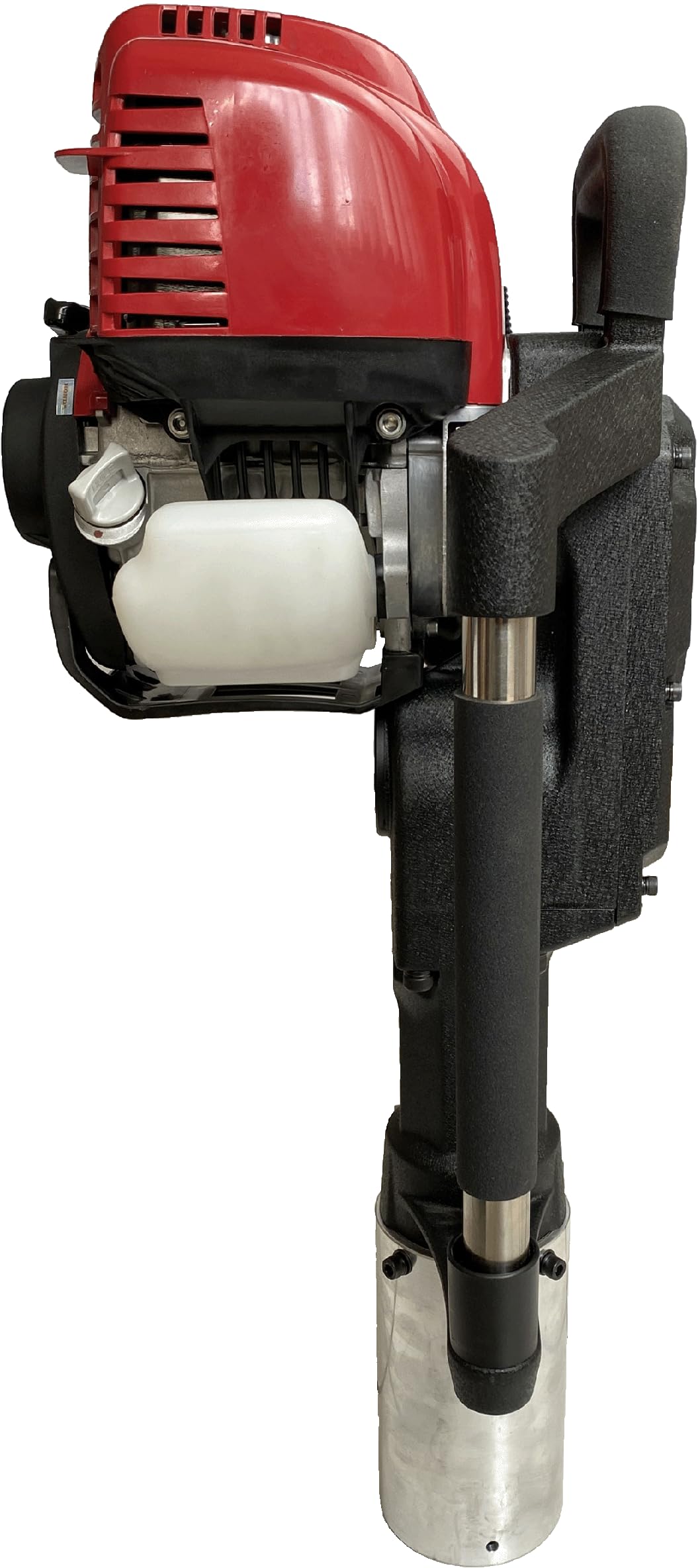 Berger & Schröter | Benzin Honda GX50 Motor 2PS 4 Takt Pfahlramme Zaunpfahlramme Pfostenramme Handramme 25-50J Schlagenergie, Rot