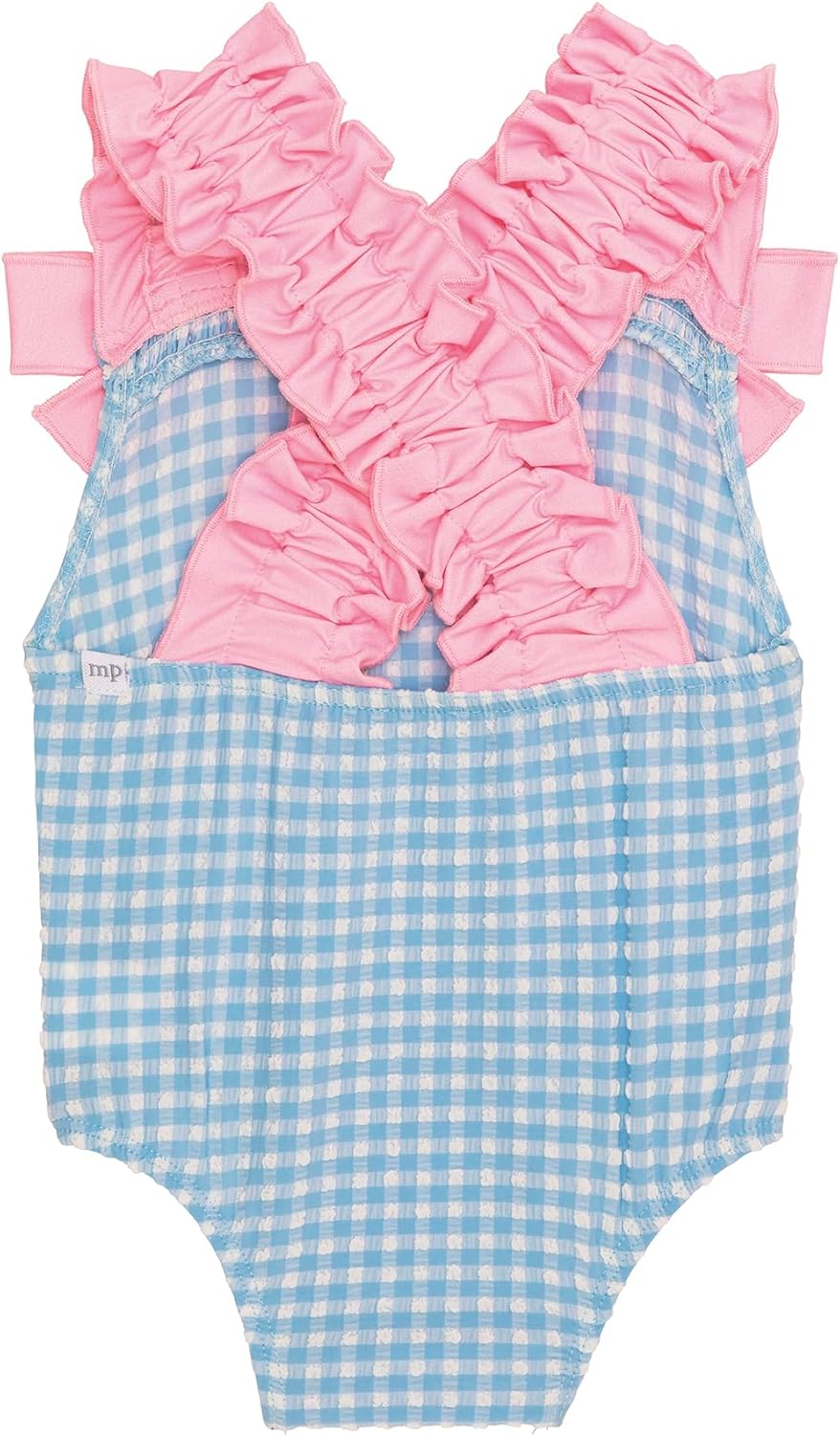 Mud Pie Toddler Girl Crinkle Check Baby One Piece Swimsuit