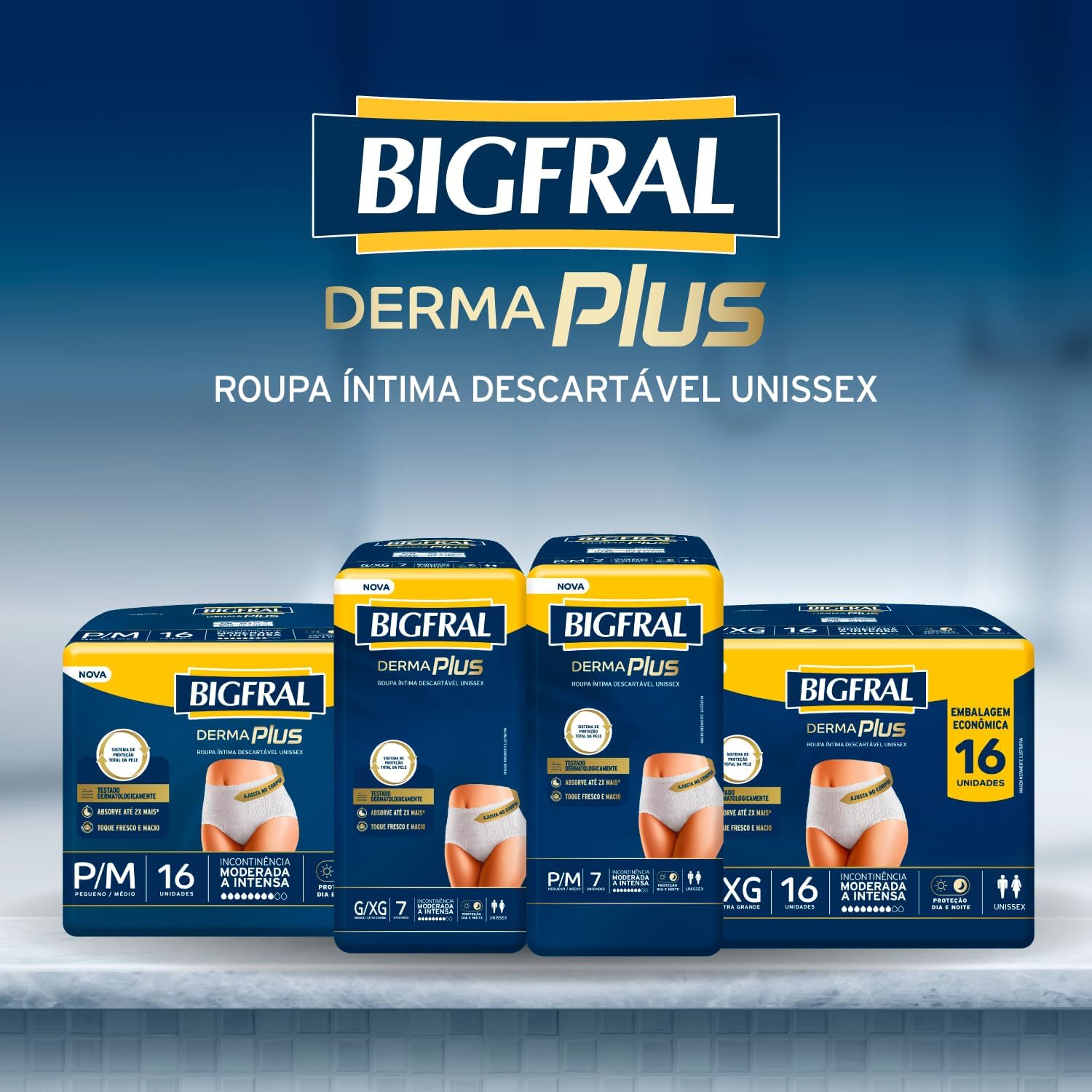 Roupa Íntima Bigfral Derma Plus P/M 56 Unidades