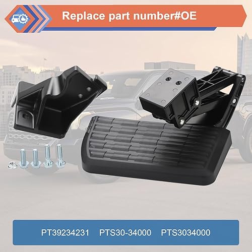 Miniatura 2 de ZONFANT Escalón de cama trasera, escalón retráctil para puerta trasera compatible con Toyota Tundra 2022-2023, reemplazo #PTS30-34000