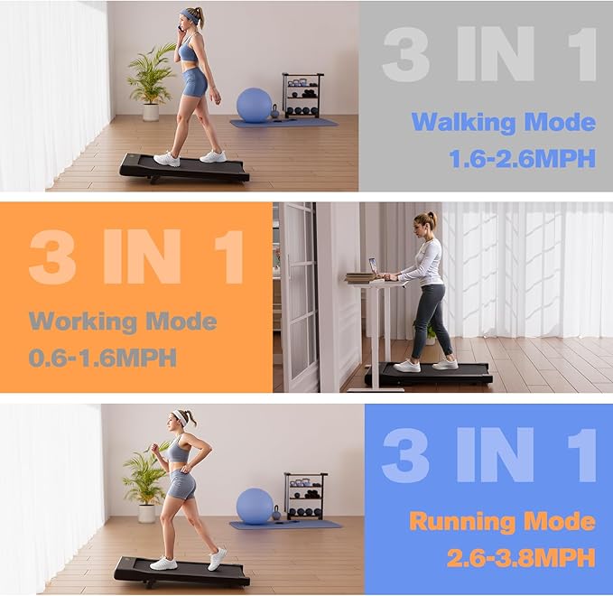 Caminadora Eléctrica Plegable con Inclinación 6% y Ruedas, C miniatura 3