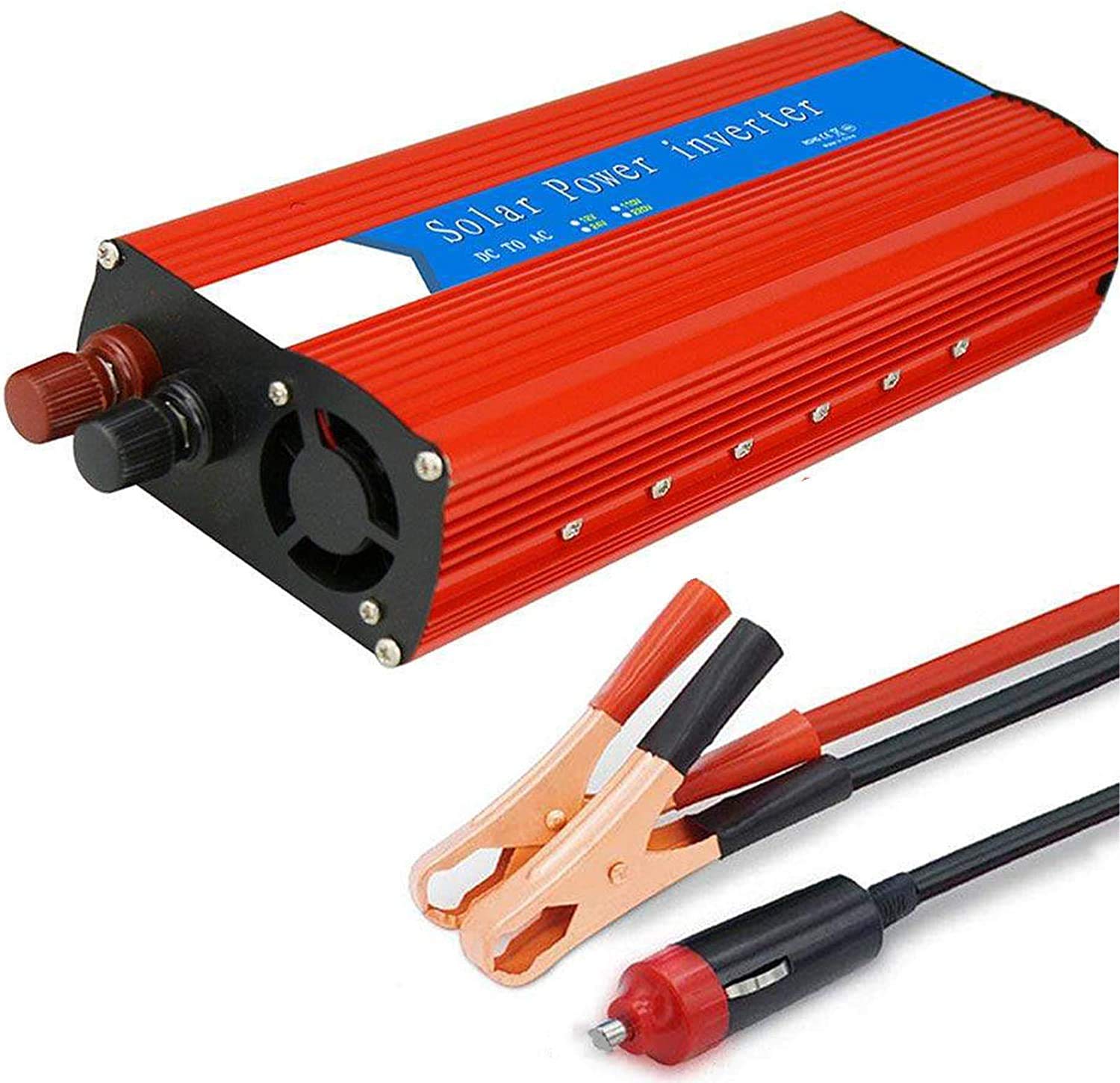 Adapter do ładowarki samochodowej z portem USB, konwerter sinusoidalny 3000 W (szczyt 6000 W), DC 12 V / 24 V do AC 110 V / 230 V przetwornica napięcia (12 V To110 V)