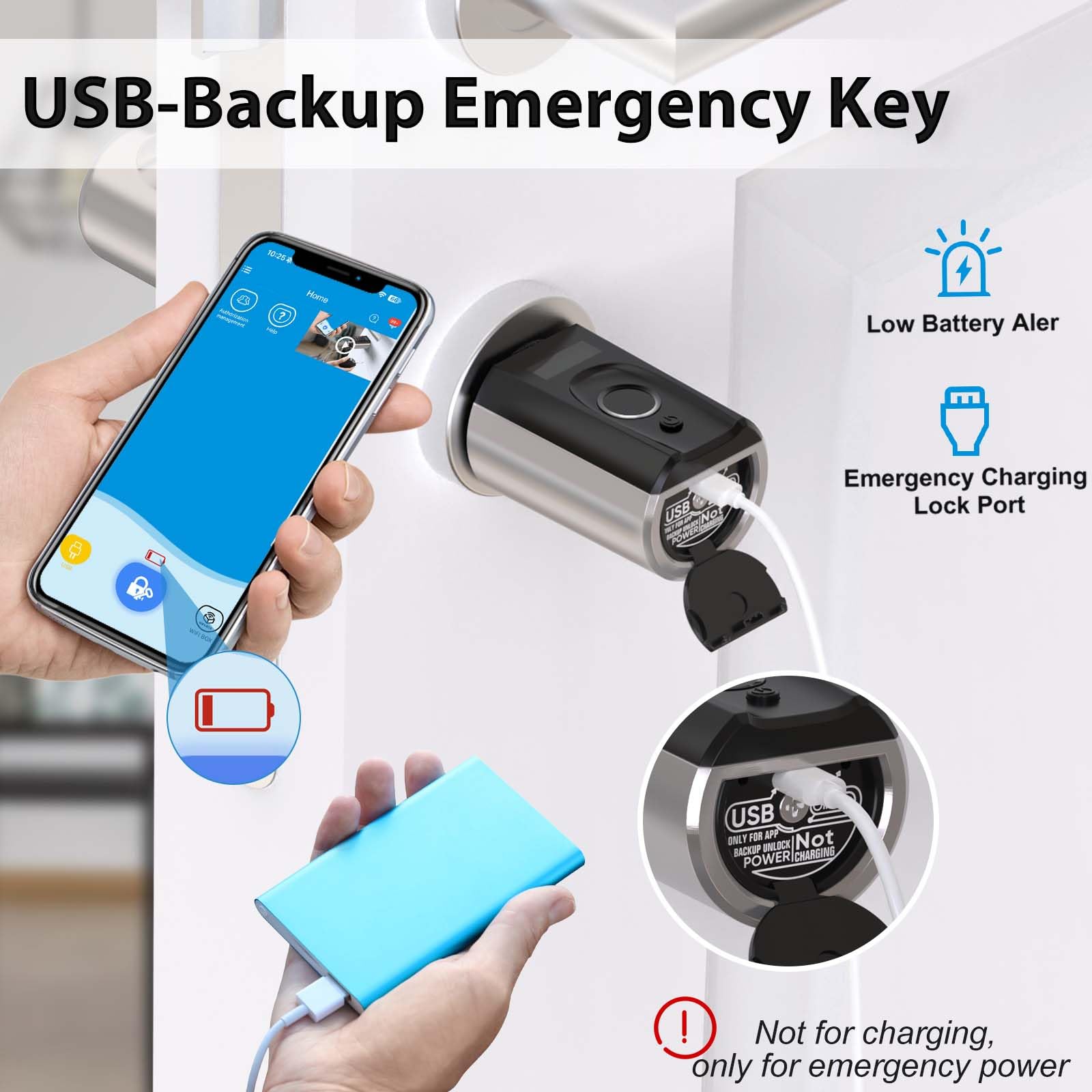 WELOCK Touch41 Fingerprint Door Lock,5-in-1 Smart Euro Cylinder,RFID Card & Bluetooth Electronic Door Lock,Alexa Compatible,IP65 Keyless Security Smart Lock,Fit for 50-100mm Home Door - Image 4