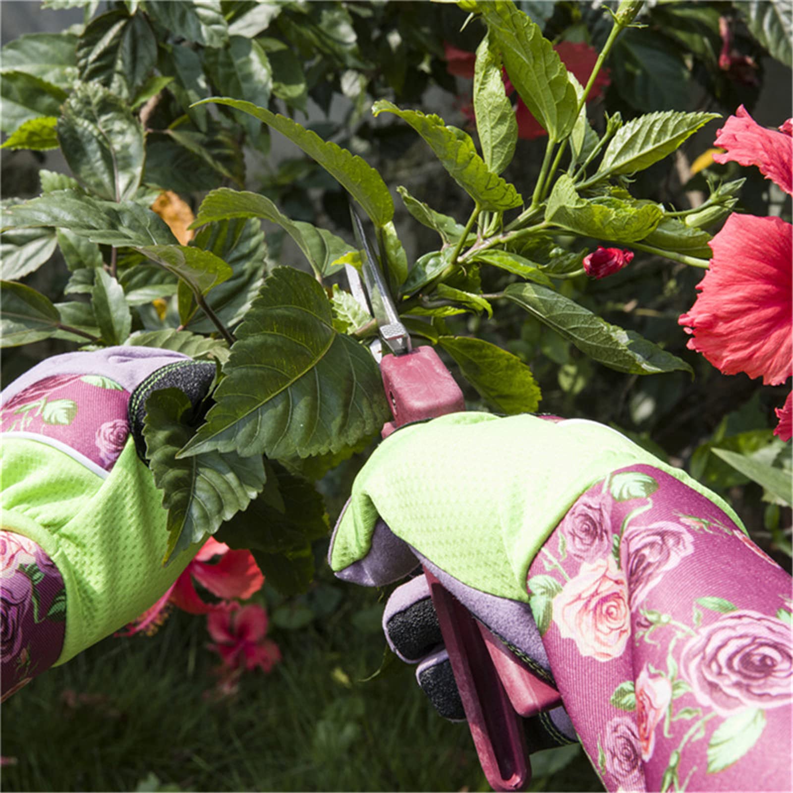 Gartenhandschuhe Multicoloured Drucken Lange Ärmel Arbeitshandschuhe Rose Pruning Dornenfeste Stichfeste Gartenhandschuhe für Frauen