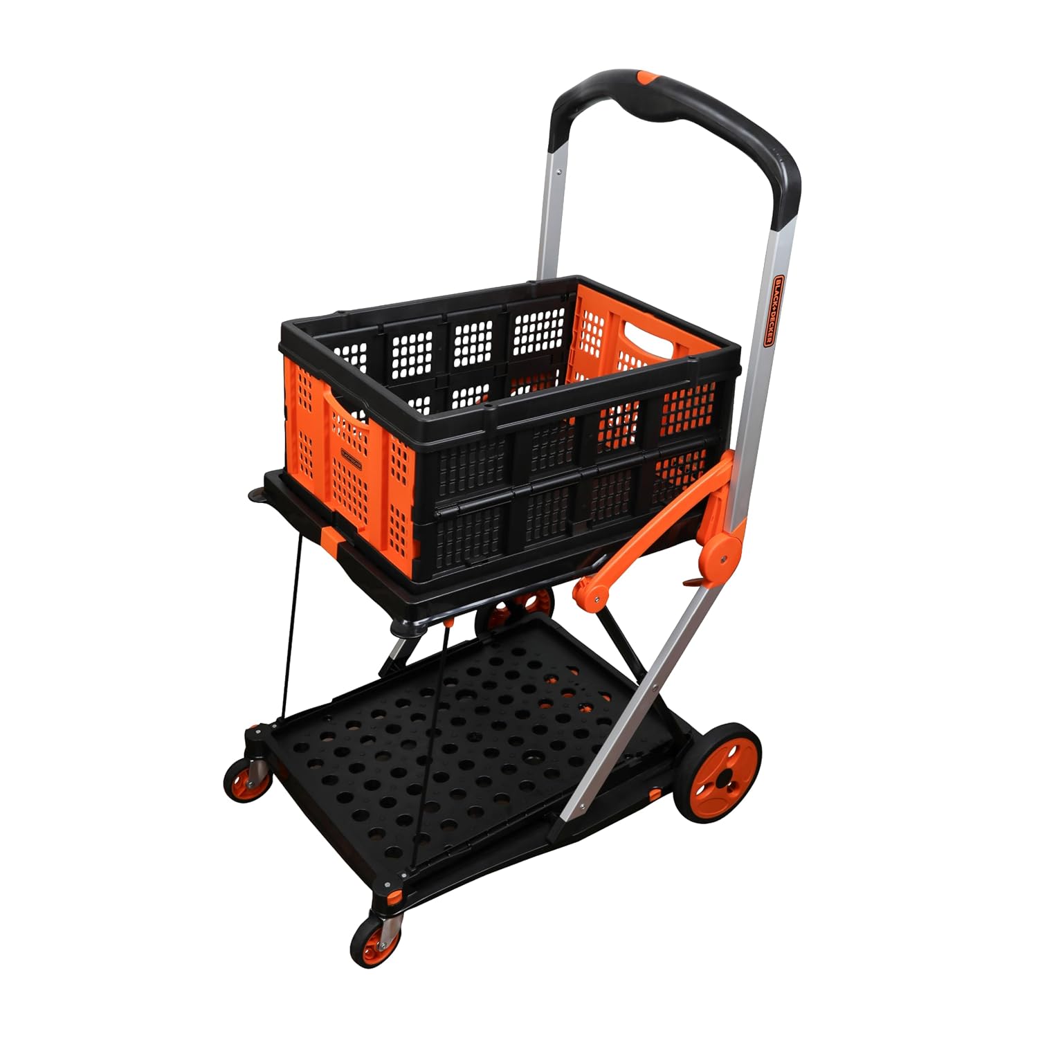 BLACK+DECKER BXWT-H204 Double Platform Trolley & Basket, 20/40kg(Upper Deck/Lower Deck) Load Capacity, Removable Wheels, O... - Review, Price and Buying Guide