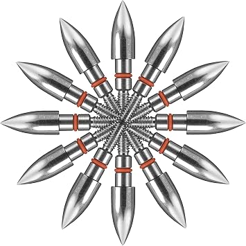 Stainless Steel Archery Field Points,Various Outside Diameter,100/125 Grains,Screw in Archery Field Tips1 Dozen