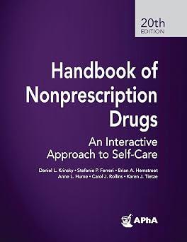 Handbook of Nonprescription Drugs An Interactive Approach to Self-Care