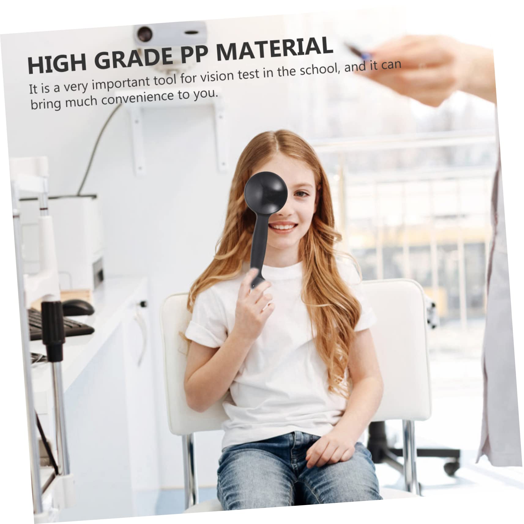 10 Pcs Optometry Eye Shield Glasses Blindfolds for Eye Shield Handheld Eye Occluder Tools for Eyesight Test Tool Occluder Eye-Shielding Plate Optometry Tool SEWOART