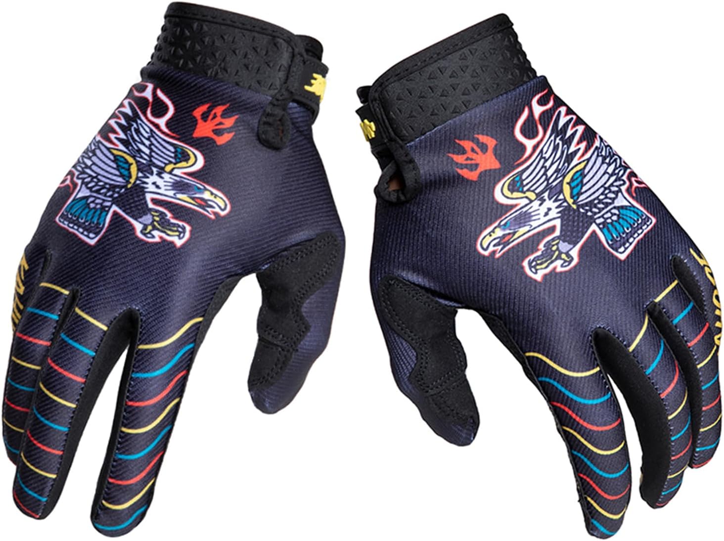 Anti-Slip Grip Touchscreen Lightweight Full Finger Breathable Cycling Gloves for Unisex Road Bike Mountain Riding