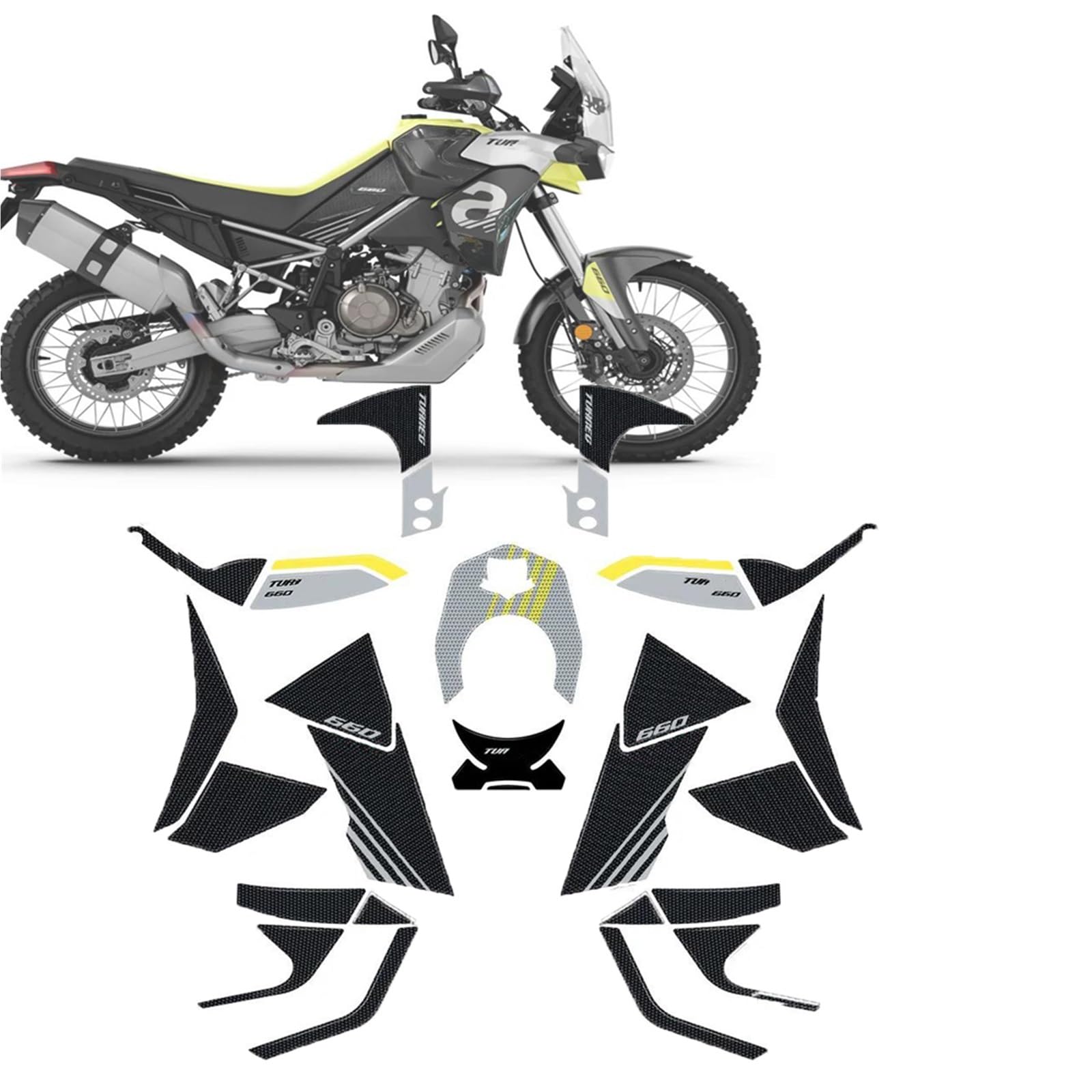 Protection de réservoir moto Aprilia Tuareg 660 2022-2023 autocollant