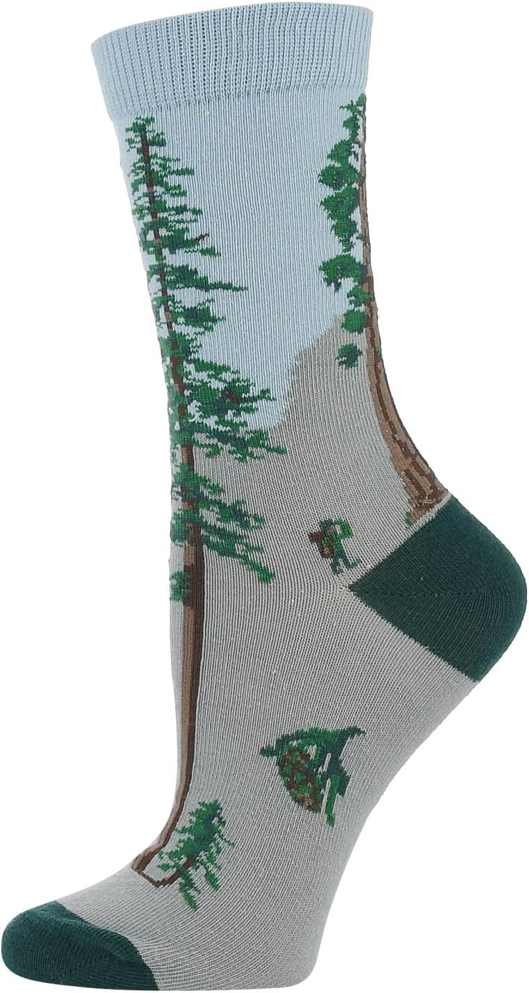 WHD Conifer Spruce Tree Crew Socks for Women & Men | Fun Outdoors Socks, Nature Lover Gift - Image 4